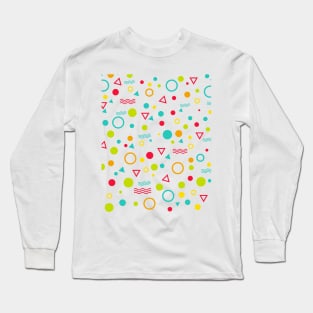 Patrón geométrico colorido Long Sleeve T-Shirt